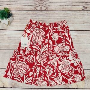 NEW!!! Women's Knox Rose red floral skirt Sz.XS